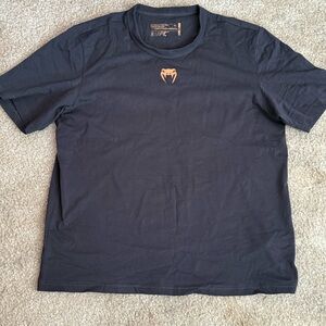 UFC Black Tee with Orange Logo